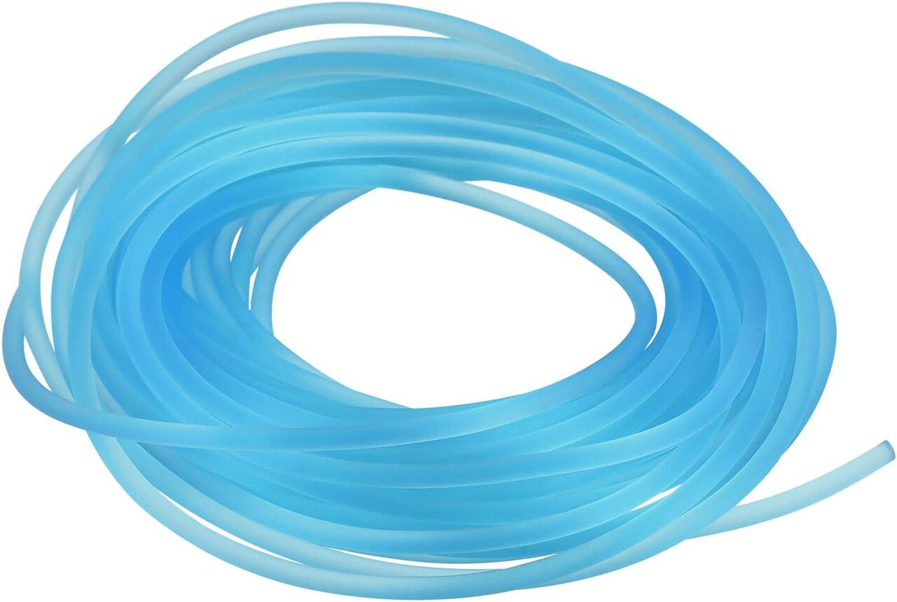 Solid Rubber Cord Tubing 16ft 2mm Dia Sky Blue Rubber Tube for DIY Craft Beading Necklaces Bracelet